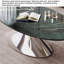 Table basse moderne minimaliste ovale en marbre