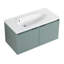 Meuble-lavabo flottant avec lavabo en résine en forme de goutte