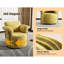 Fauteuil de lecture pivotant à 360 degrés jaune en tissu moelleux, multifonctionnel et design pour bureau-1567778115