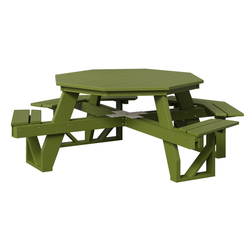 Table de pique-nique octogonale Ada, Vert kiwi
