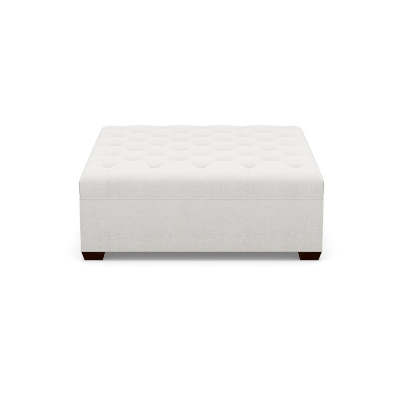 Square Tufted Ottoman, 3906-99, Walnut