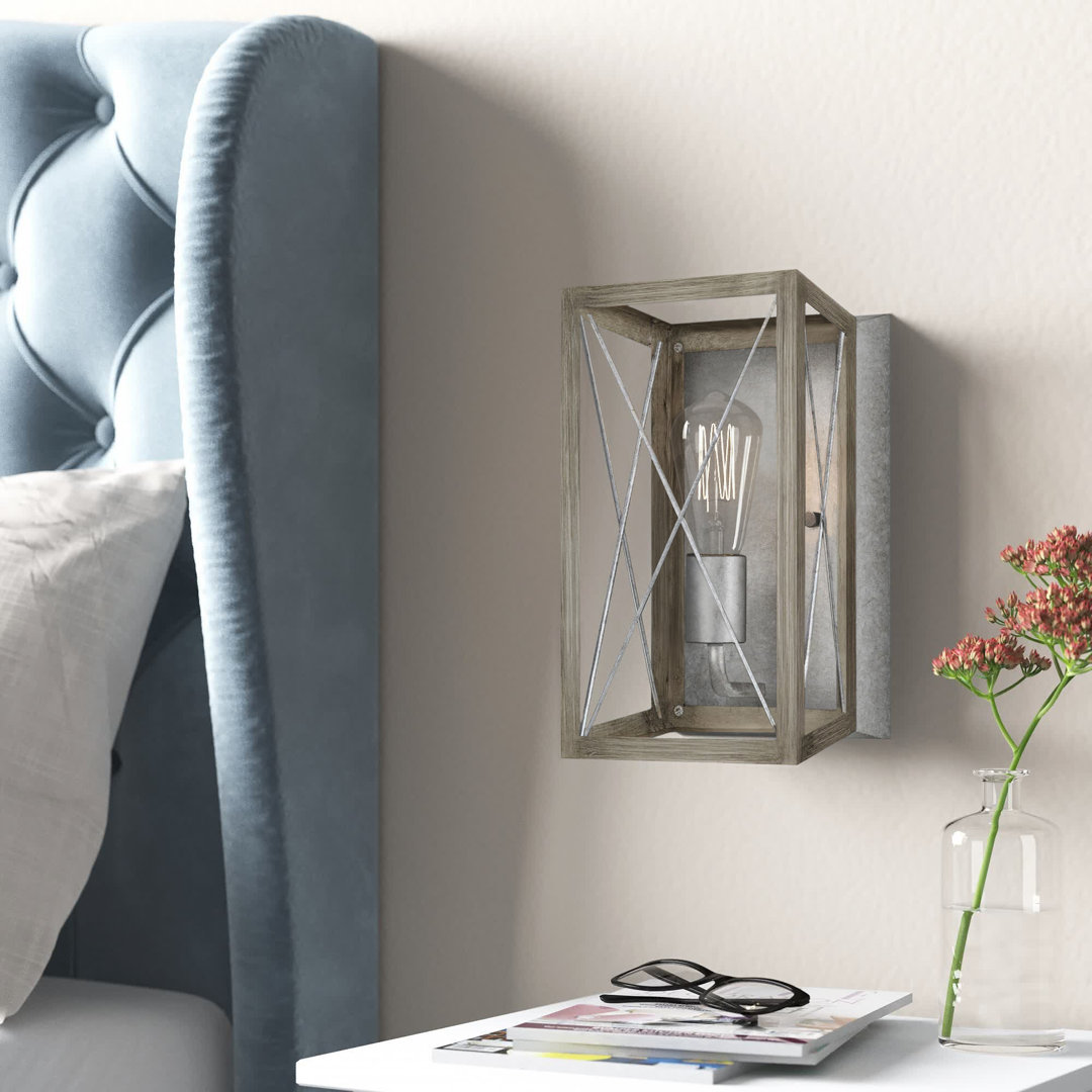 Uschi Steel Flush Mounted Sconce Gracie Oaks 