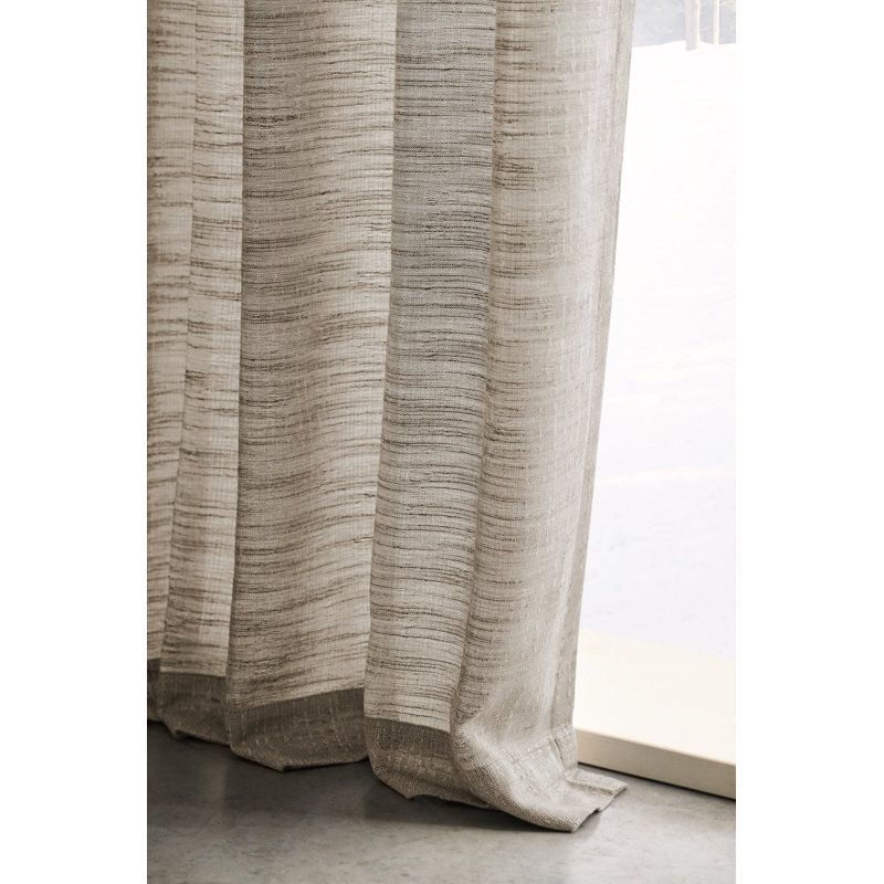 Sunbrella Tecoma Light Filtering Curtain  , 50" W x 84" L, Heather Beige