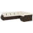 Vidaxl Garden Sofa Set Brown, Cream White