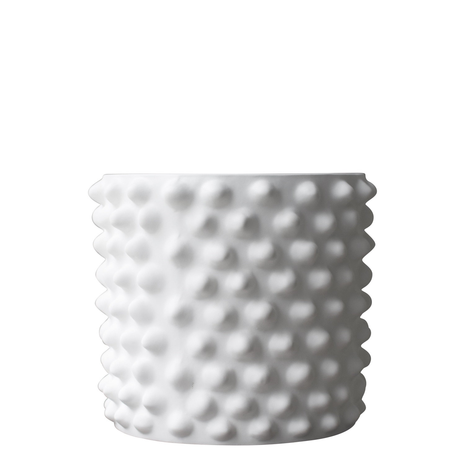 Ceramic Table Vase, White, 7.09" H x 8.27" W x 8.27" D
