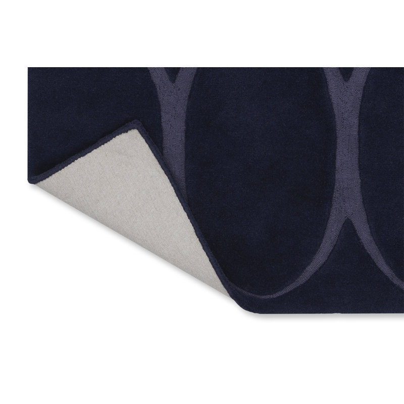 Renaissance Wool Geometric Area Rug in Blue, Rectangle 5'7" x 7'10"