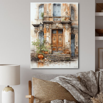 «Pamona France Lyon Old Town Door I», reproduction sur toile
