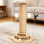 Indoor Cat Scratching Post Tall Sisal Scratch Pole With Pine Base, Interactive Feather & Game Balls For Kittens And Adult Cats-1747949576