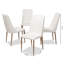 Chaise d'appoint Micsonah Parsons en similicuir blanc, H 37,99 po x l 18,11 po x P 24,8 po-29832830-29832831