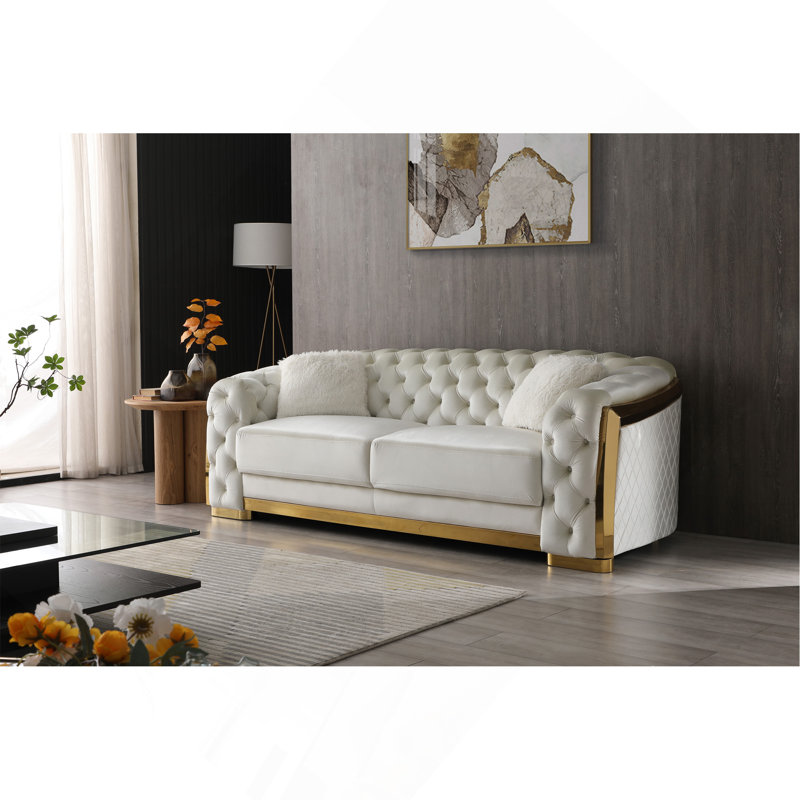 Frankel 71'' Velvet Loveseat, 33" H x 90" W x 35" D