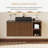36" Single Floating Bathroom Vanity with Sink, Wall Mounted Vainty with Black Sintered Stone Vanity Top, Ceramic Basin, Open Shelves and Cabinet-1245772635