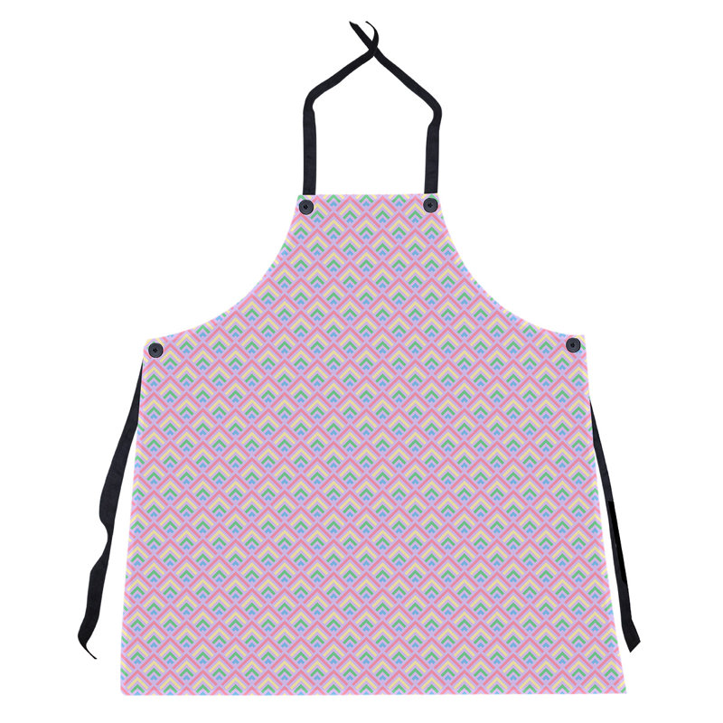 Tablier de motif géométrique classique, Mauve et pastel