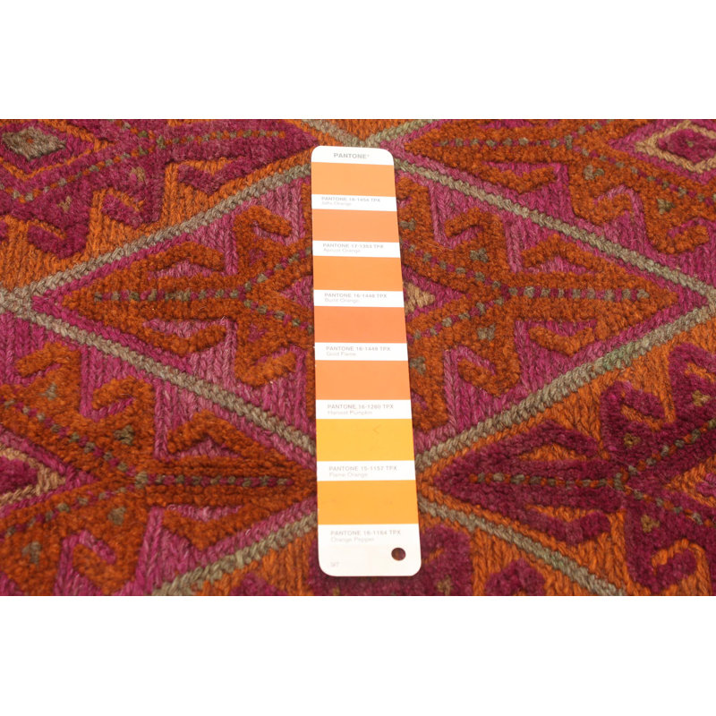 Tapis unique brûlé orange brûlé noué à la main 6 pi 6 po x 9 pi 4 po Jesuan