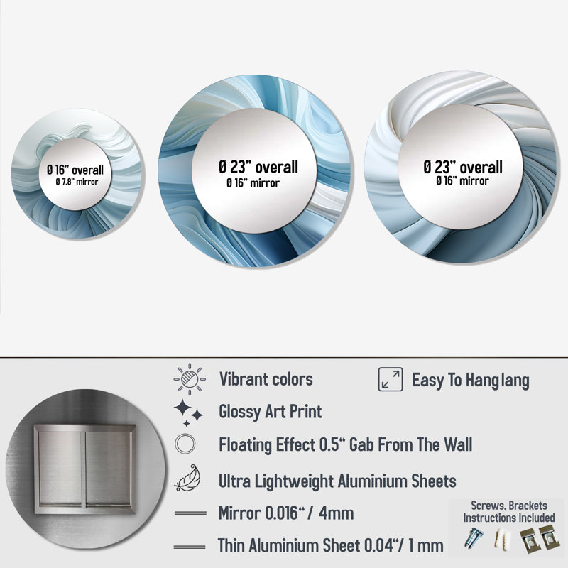Edita Metal Round Mirror