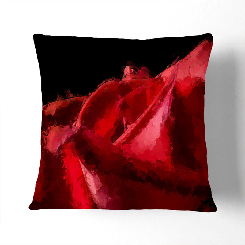 Petals of a Rose Cushion with Filling, Stone, 55cm H x 55cm W x 20cm D