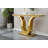 46.85" Marble Coffee Table for Living Room Modern White Faux Marble Center Table with Stainless Steel Frame,Elegant Rectangular Accent Cocktail Sofa Table for Home Office-219034691