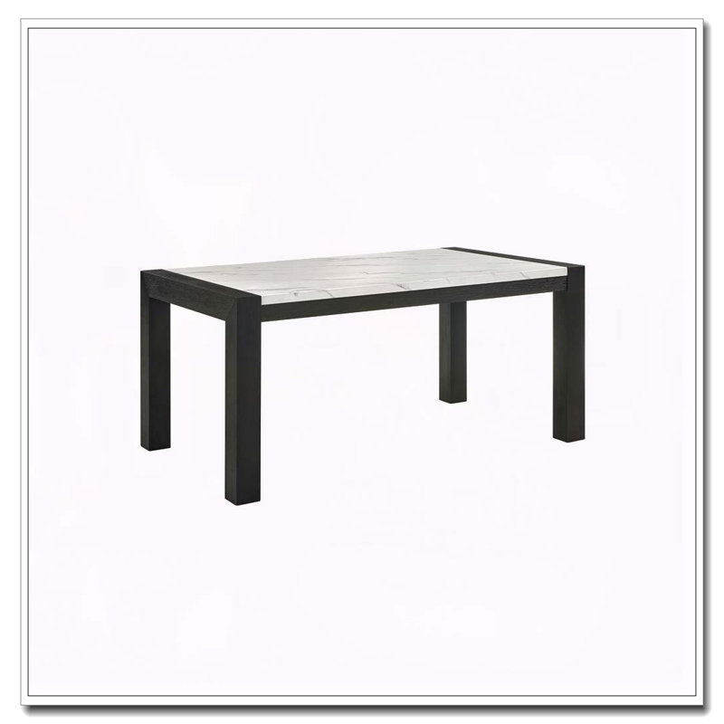 1 pièce Table de salle à manger en faux marbre blanc