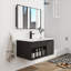Single Bathroom Vanity with Ceramic Top with Floating Bathroom Vanity-129398111