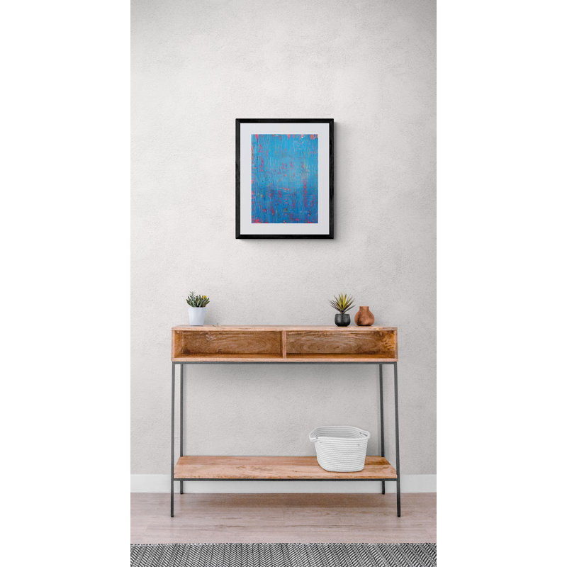 Blue Force Majeure Print by Drew Gaffney, Black Framed Paper, 21.25" H x 17.25" W