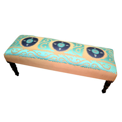 100% Cotton Upholstered Bench