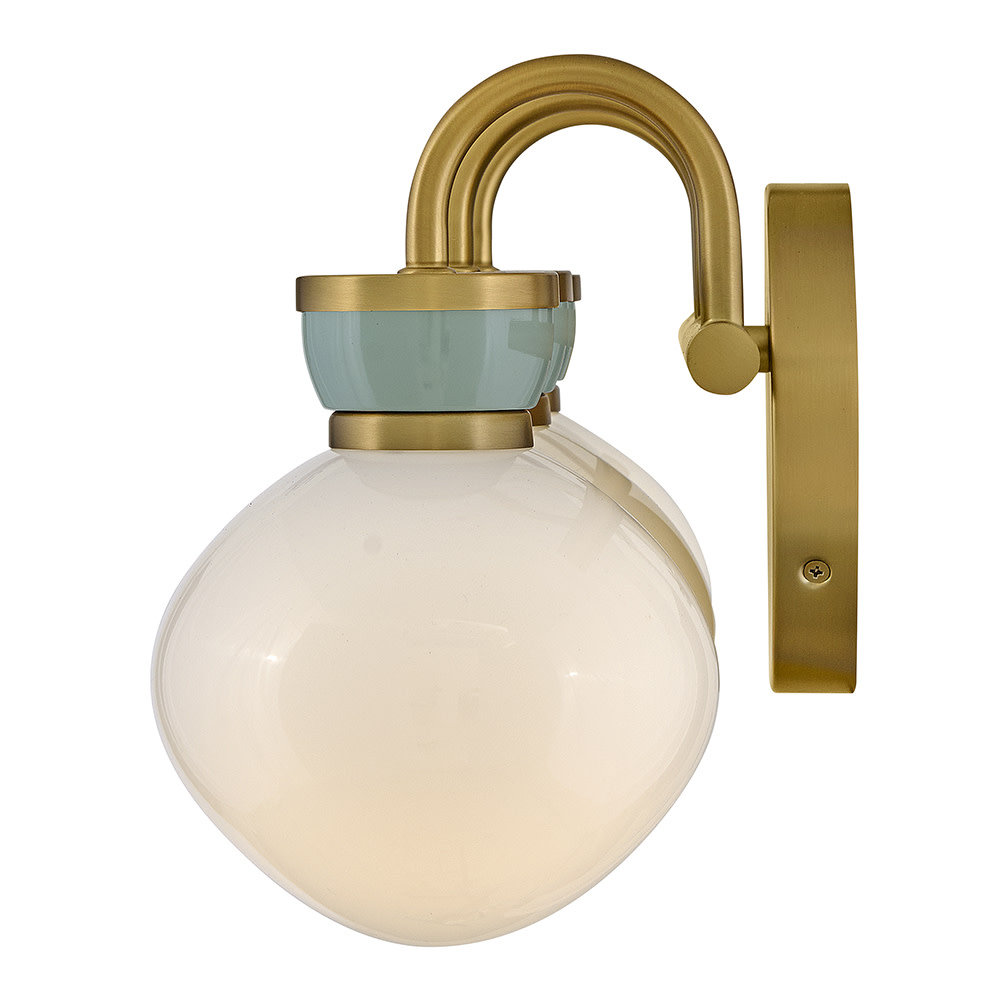 3-Light Opal Glass Bath Sconce, Bronze
