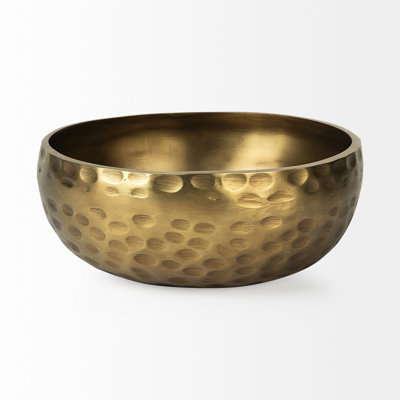 Bol bas artisanal martelé en or antique