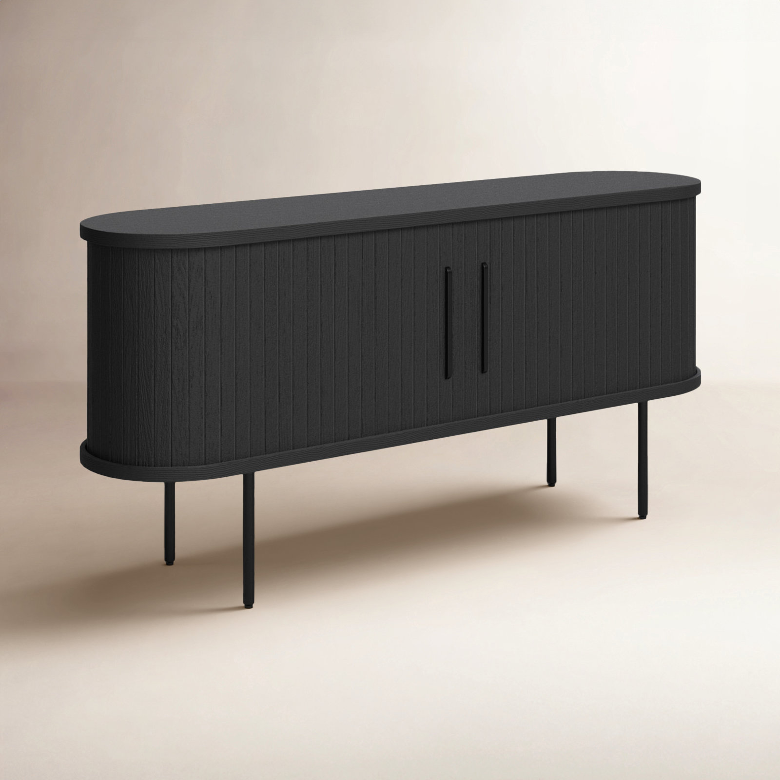 Iris 71'' Media Console, Black Oak