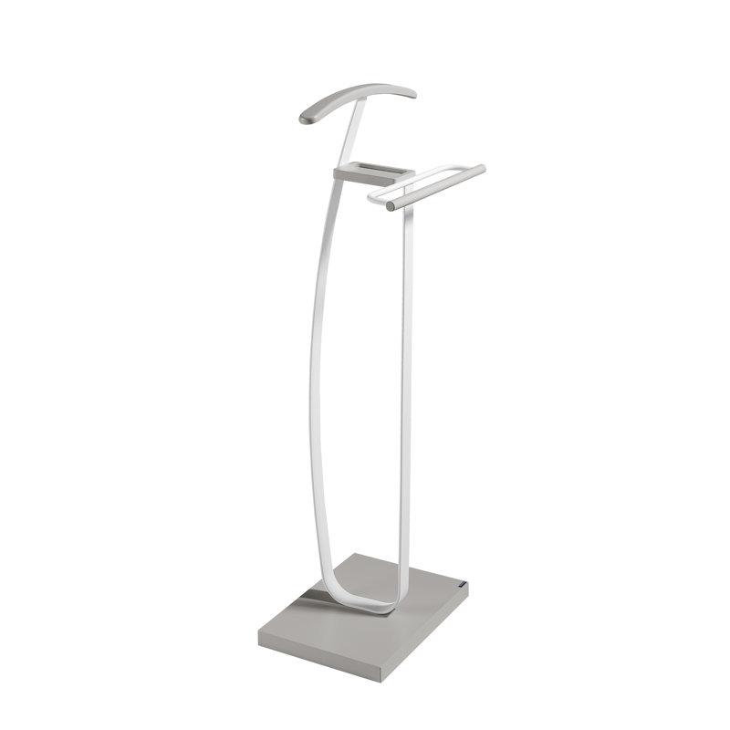 Solid Wood Freestanding Valet Stand, Mink/White