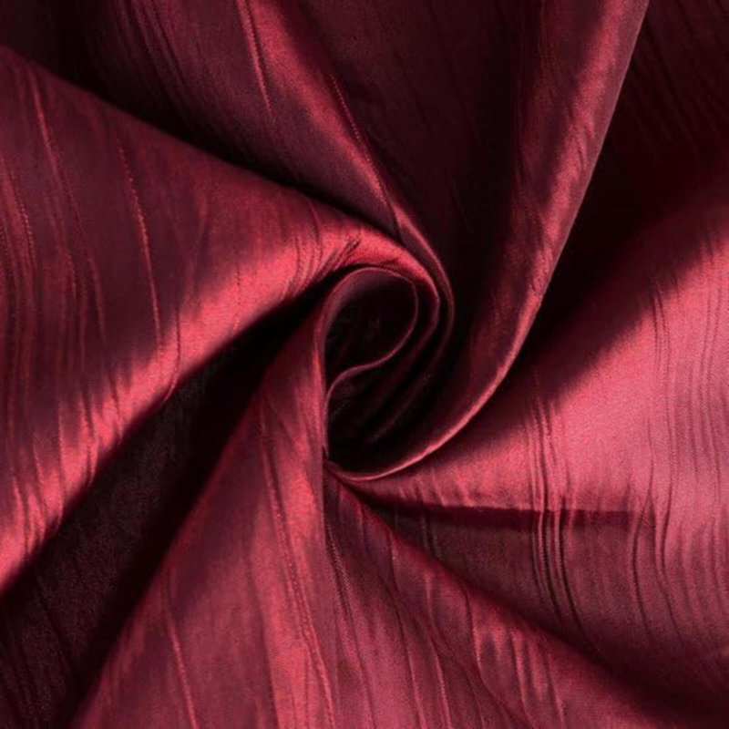Nappe en taffetas plissé accordéon 72 "x 72", nappe carrée, Bourgogne