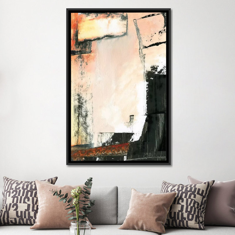 « avenue i », reproduction sur toile, H 26 po x l 18 po x P 1,5 po, Toile avec cadre noir, Pas de tapis