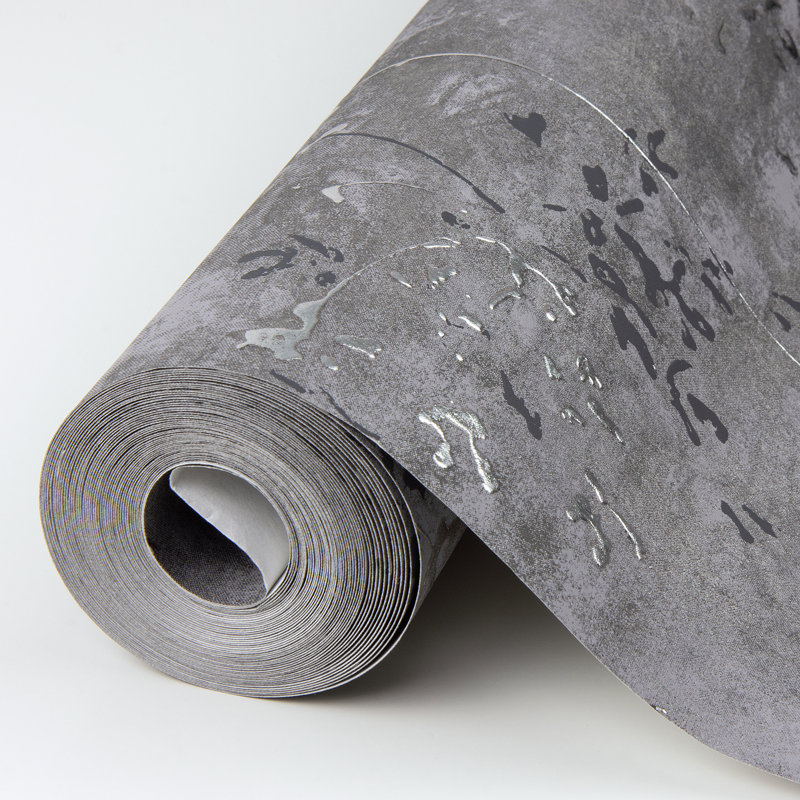 Rouleau de papier peint L 33 pi x l 27,6 po Jahdol, Gris