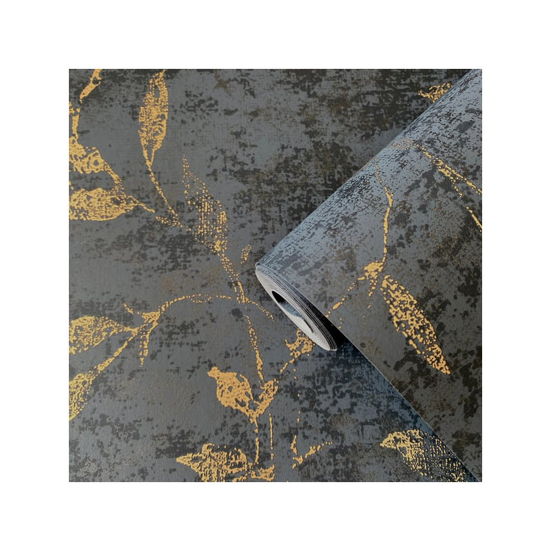 Elegance 10m x 53cm Textured Wallpaper Roll, Blue