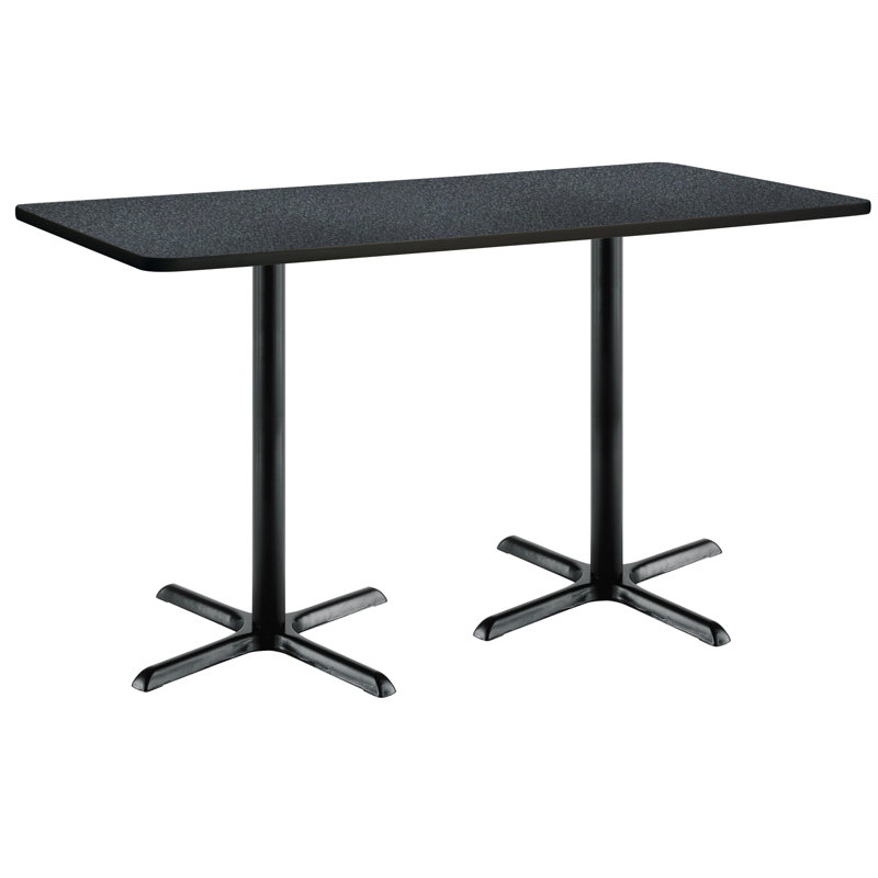 72" L Breakroom Table and Chair Set, Graphite Nebula, 42" H x 36" W x 72" L