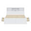 Lit plateforme avec tête de lit multi-rangement, USB et tiroirs-1388648905