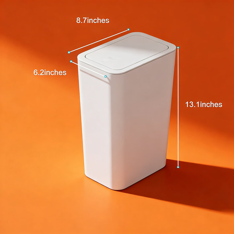 Ensemble de 3 petites poubelles avec couvercle, poubelle de salle de bain et de cuisine mince de 2,6 gallons, corbeille anti-odeurs résistante aux animaux de compagnie pour la maison, le bureau, le dortoir et la voiture