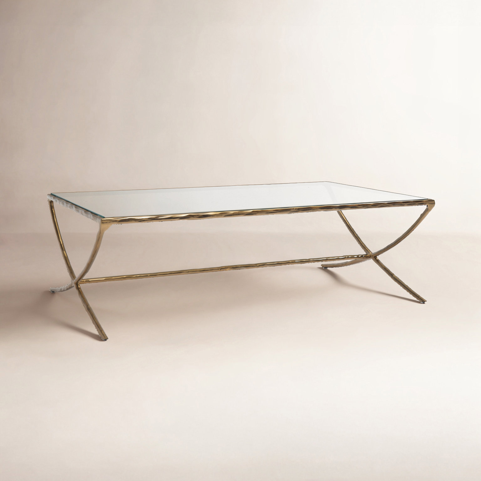Evelynn 48" Coffee Table, Brass
