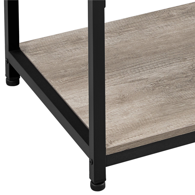 Frame Coffee Table with Storage, Gray