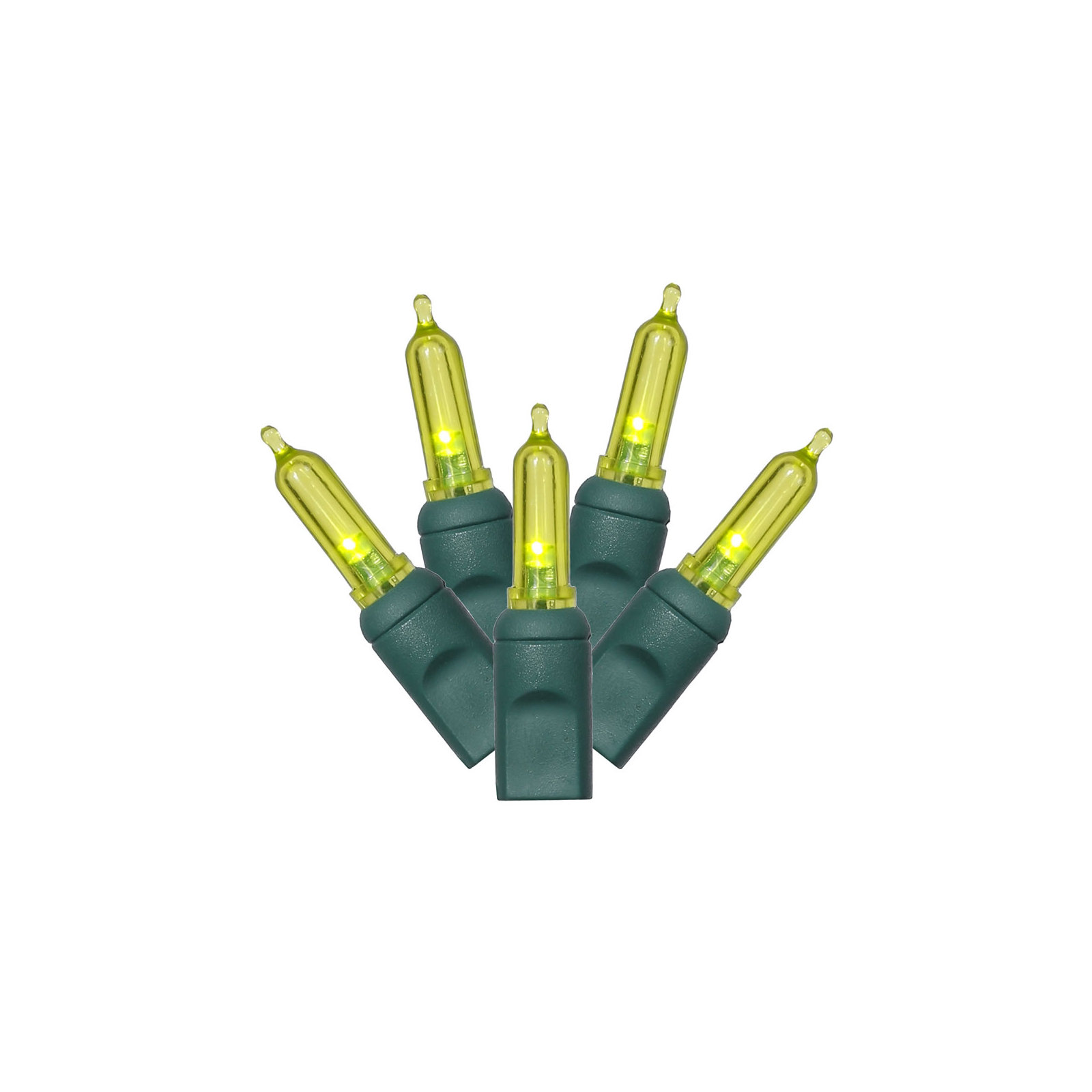 Italian LED Single Mold Christmas Light Set, Lime