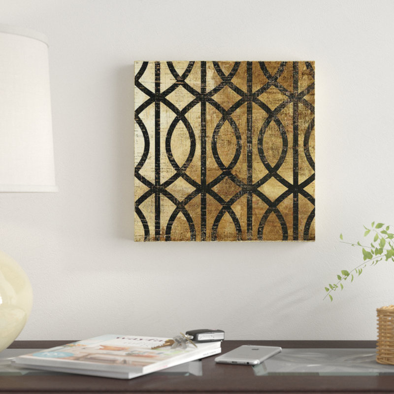«Art Deco III», impression sur toile, H 18 po x l 18 po x P 1,5 po, Pas de tapis, Toile tendue