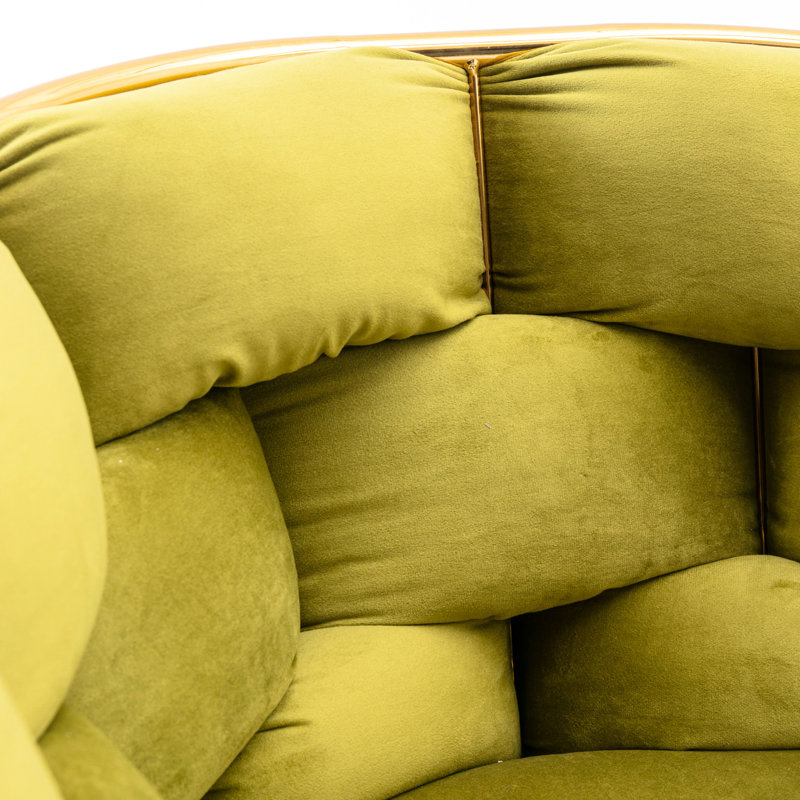 Hummera Upholstered Accent Chair, Green Velvet, 1