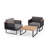 Outdoor Furniture Monterey 3 Piece Patio Chat Set with Coffee Table-70571968-70571970