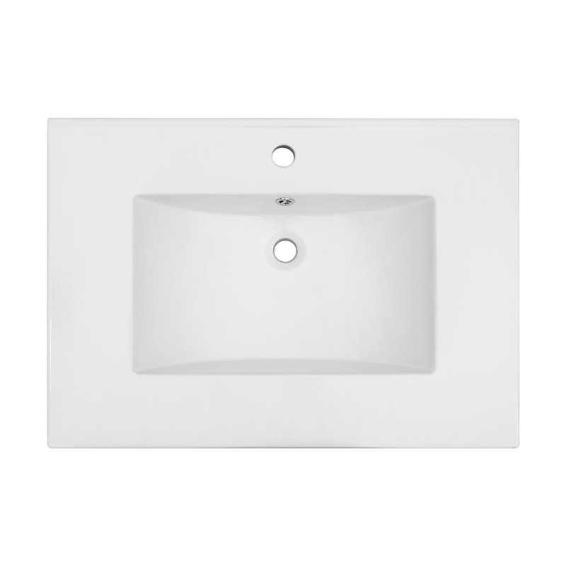 30" Ceramic Single Bathroom Vanity Top with Sink