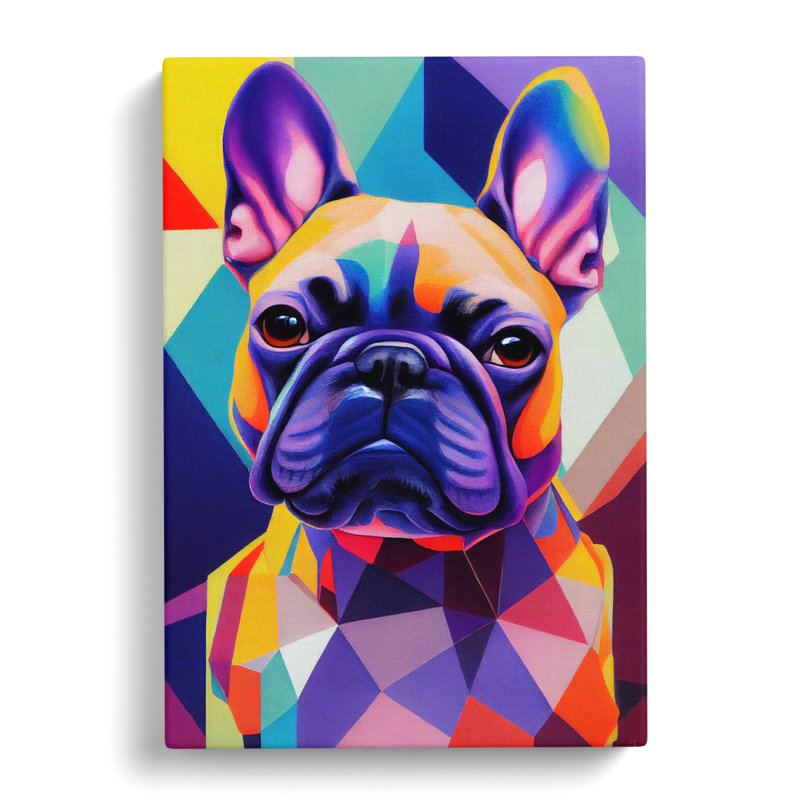 French Bulldog Hypreprism - Wrapped Canvas, 50cm H x 35cm W x 3cm D