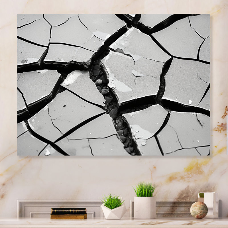 Fissures apaisantes - Collages abstraits, art mural en métal MT131688, H 12 po x l 20 po x P 1 po