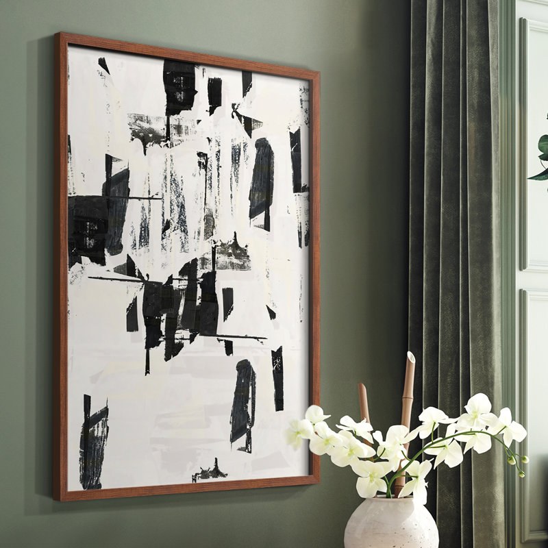«Tiles & Texture Abstract Angles V», reproduction encadrée - bois massif, Brun, H 10 po x l 8 po