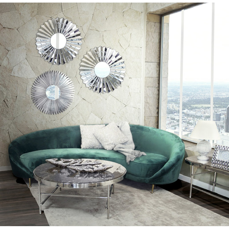 SantaClara Glass Flat Wall Mirror, Silver