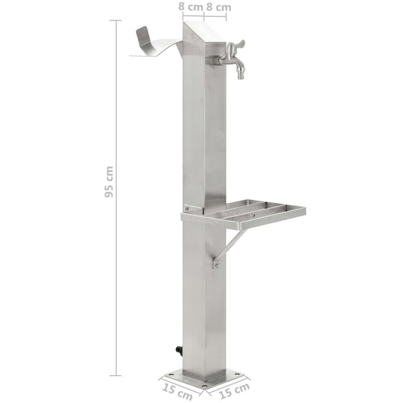 Outdoor Stainless Steel Column Fountain