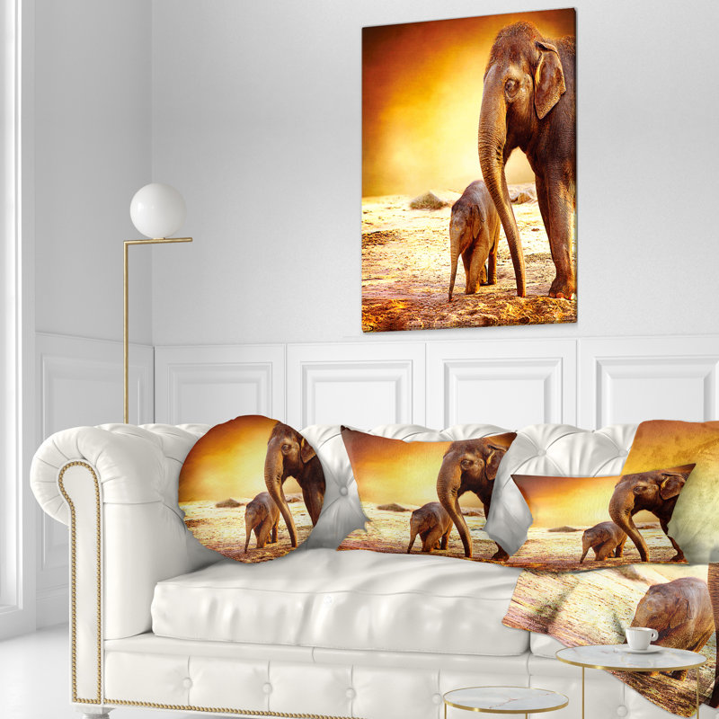 Coussin lombaire pour père d’éléphant et baby