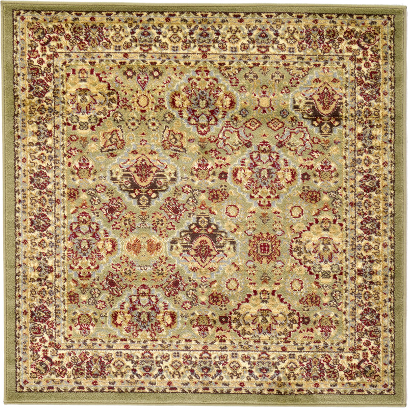 Tapis jaune Niles, Carré 4 pi 1 po