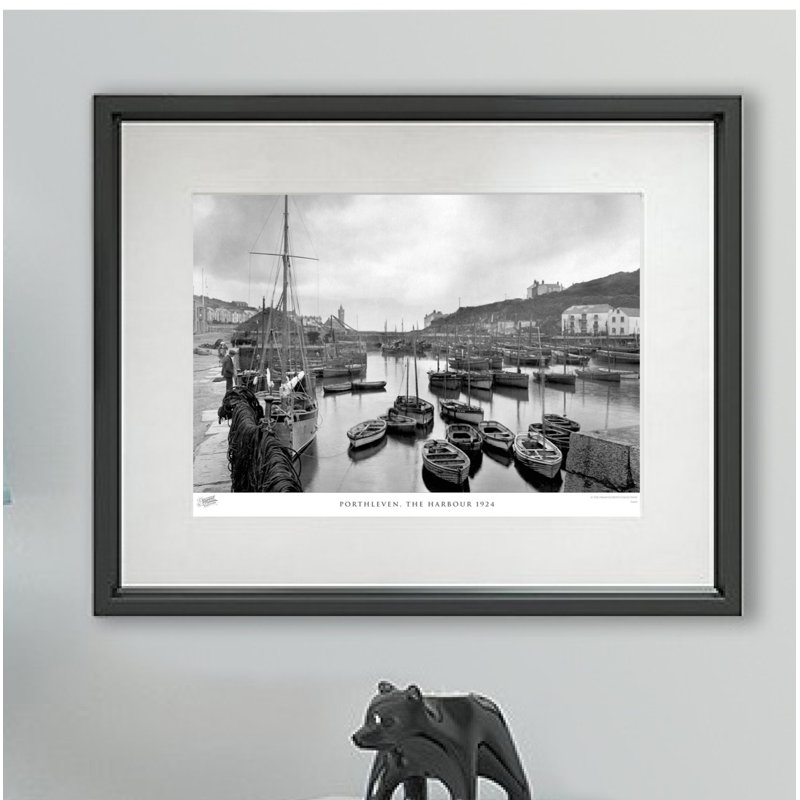 Porthleven, The Harbour 1924 - Single Picture Frame Print, 60cm H x 80cm W x 2.3cm D